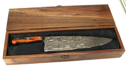 Handmade damascus chef knife